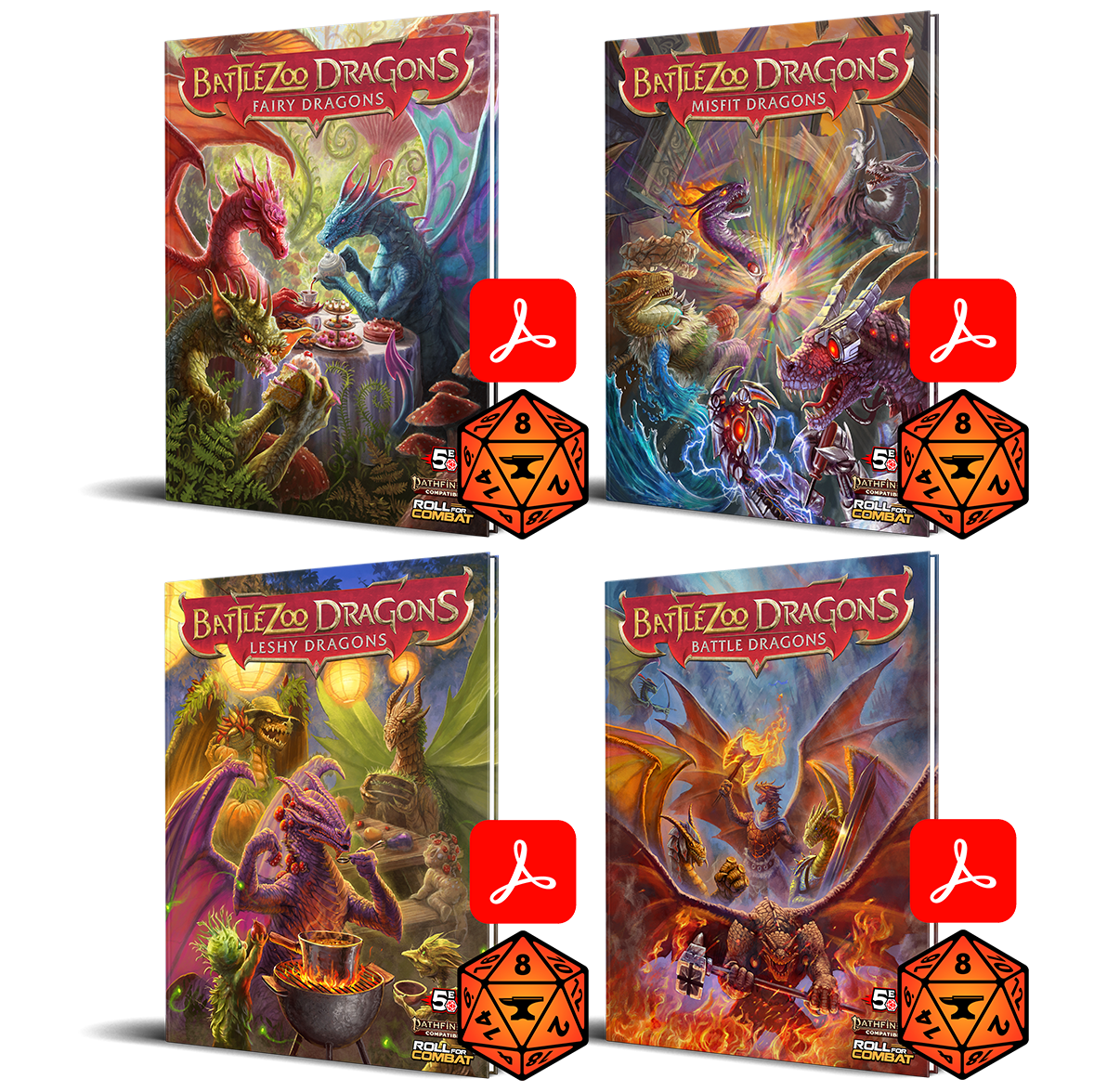 Bundle: Battlezoo Dragons 4 Books