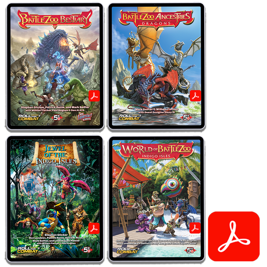 Bundle: Battlezoo Bestiary, Ancestries: Dragon, Jewel of the Indigo Isles & World Guide PDFs