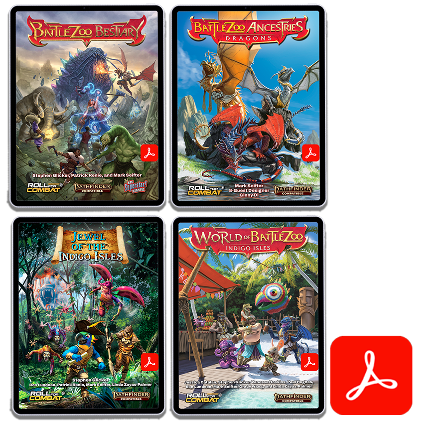 Bundle: Battlezoo Bestiary, Ancestries: Dragon, Jewel of the Indigo Isles & World Guide PDFs