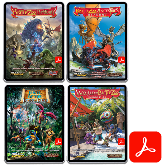 Bundle: Battlezoo Bestiary, Ancestries: Dragon, Jewel of the Indigo Isles & World Guide PDFs