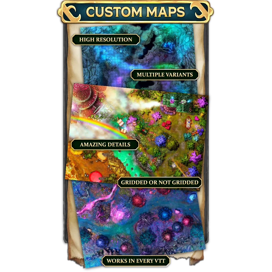 Battlezoo Ancestries: Year of Mysteries Themed Battle Maps