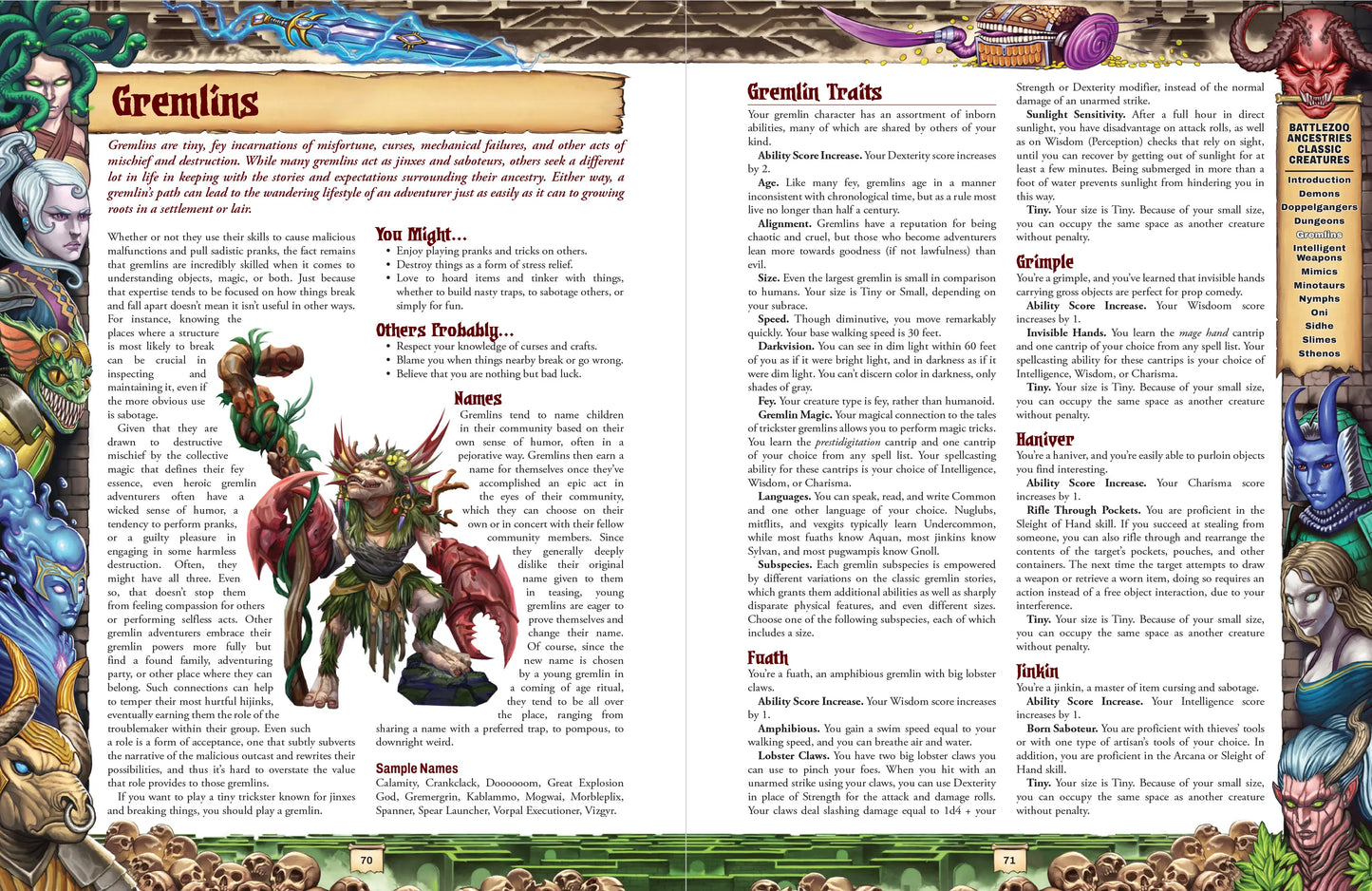 Battlezoo Ancestries: Classic Creatures PDF & Foundry VTT