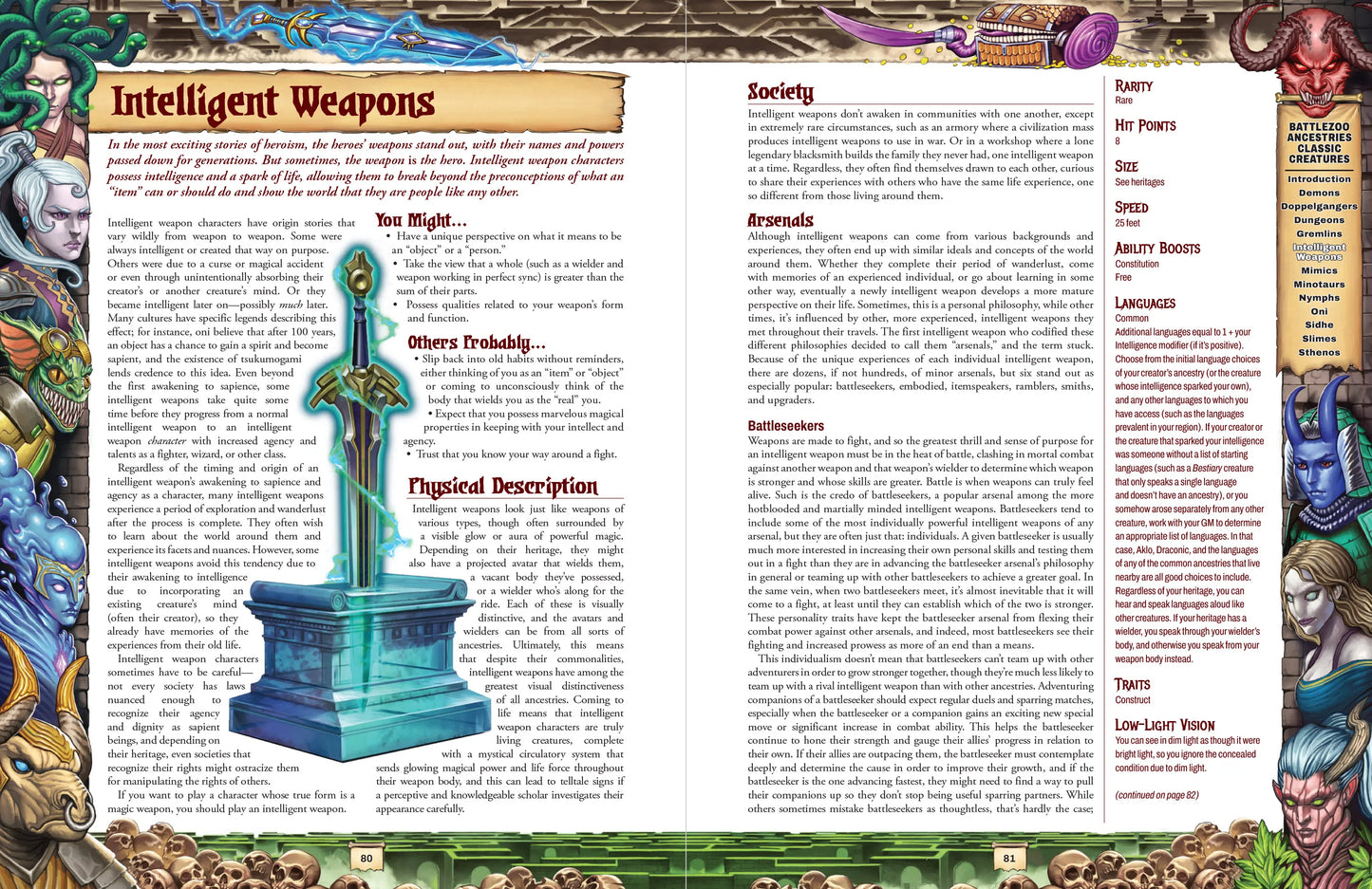 Battlezoo Ancestries: Classic Creatures PDF & Foundry VTT