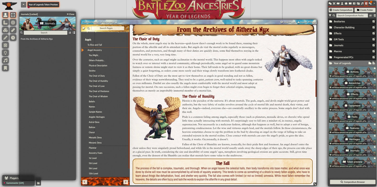 Battlezoo Ancestries: Year of Legends PDF & Foundry VTT