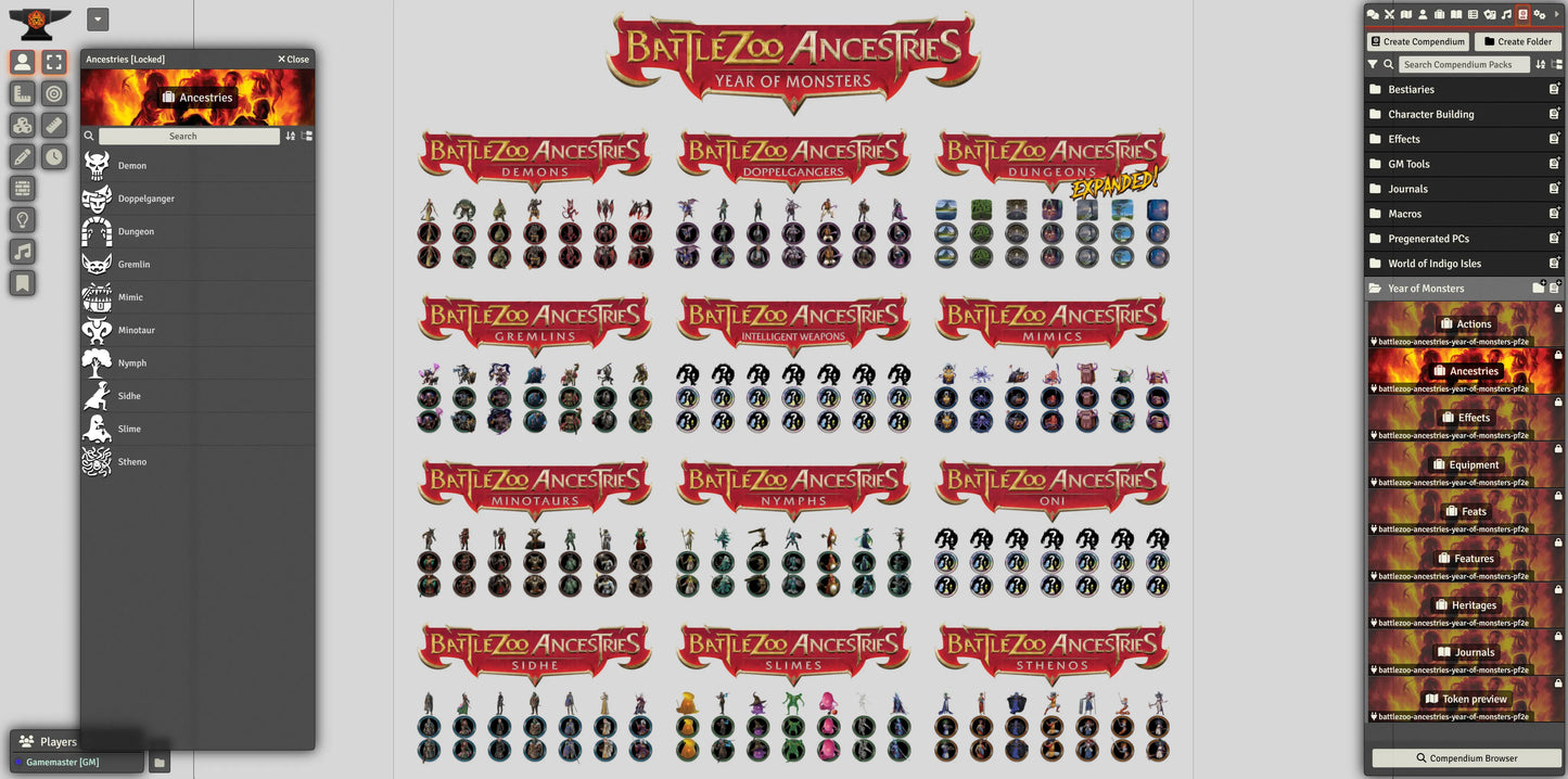 Battlezoo Ancestries: Classic Creatures Hardcover, PDF & VTT