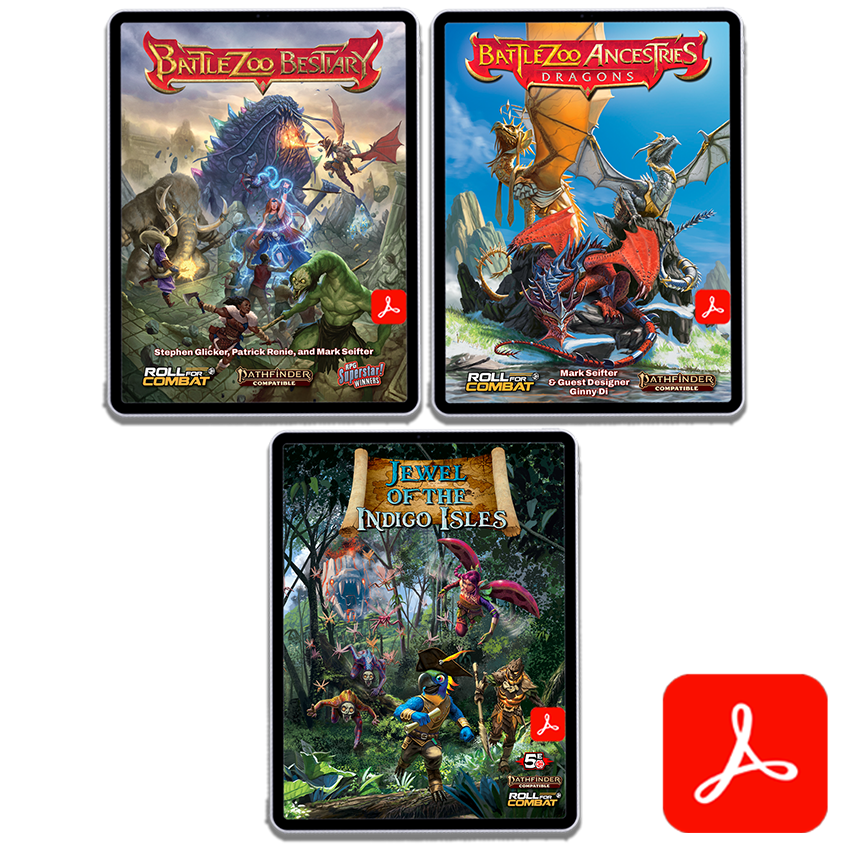 Bundle: Battlezoo Bestiary, Ancestries: Dragons & Jewel of the Indigo Isles PDFs