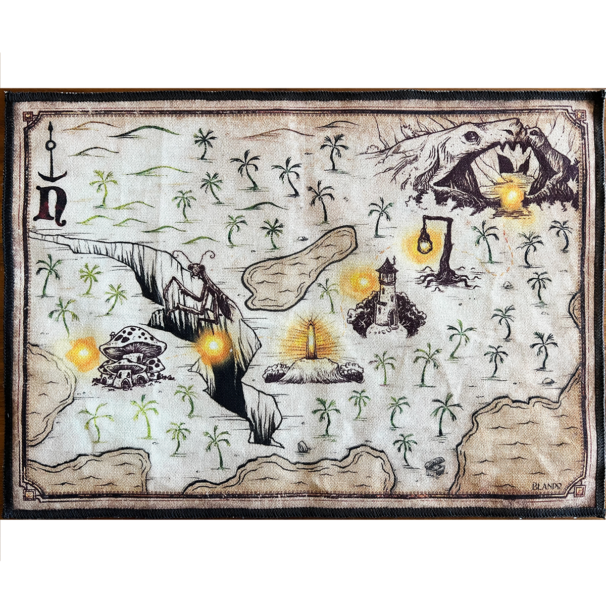 LIMITED EDITION Jewel of the Indigo Isles Cloth Map
