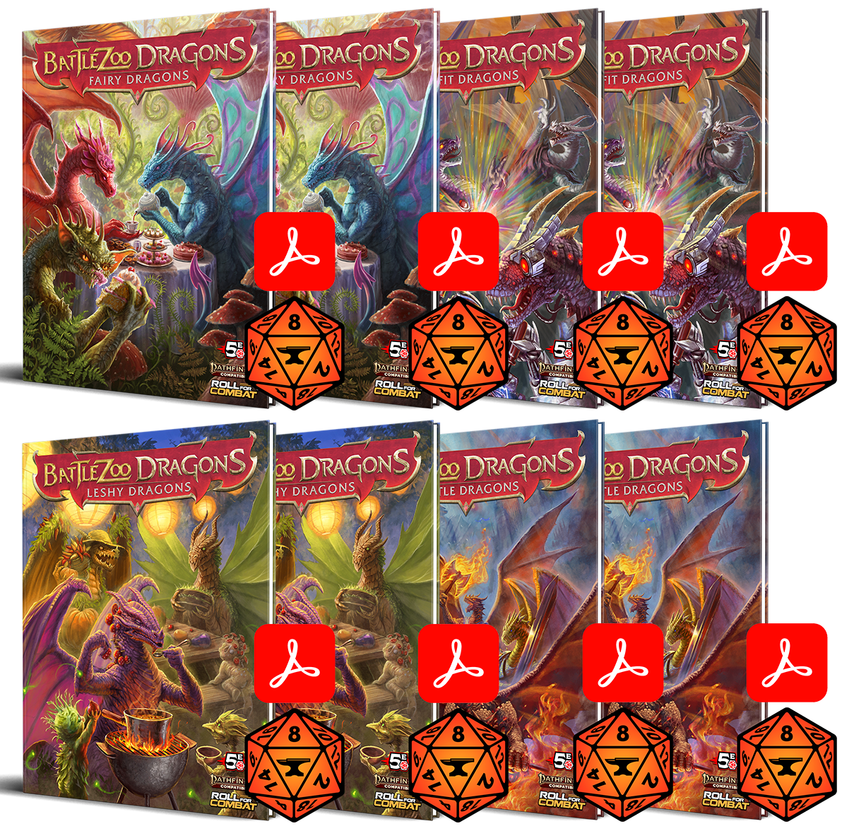 Bundle: Battlezoo Dragons 4 Books