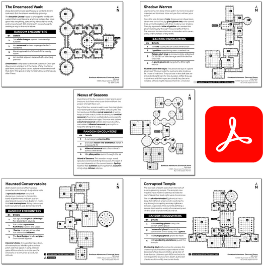 Battlezoo Adventures: Elemental Storm Shadowdark PDFs