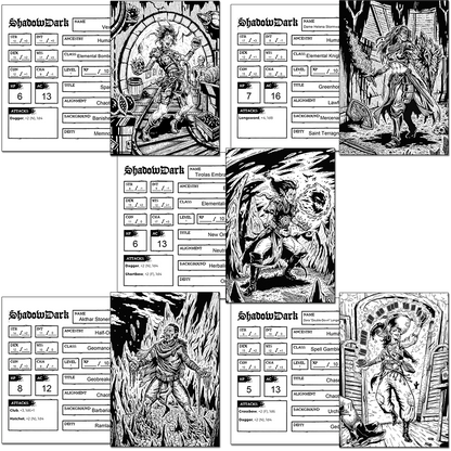 Elemental Storm Premade 1st-Level Characters Shadowdark PDFs