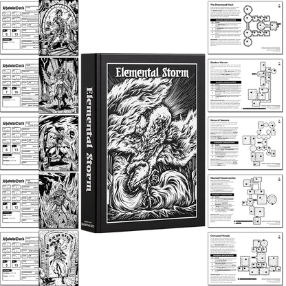 Elemental Storm Premade 1st-Level Characters Shadowdark PDFs