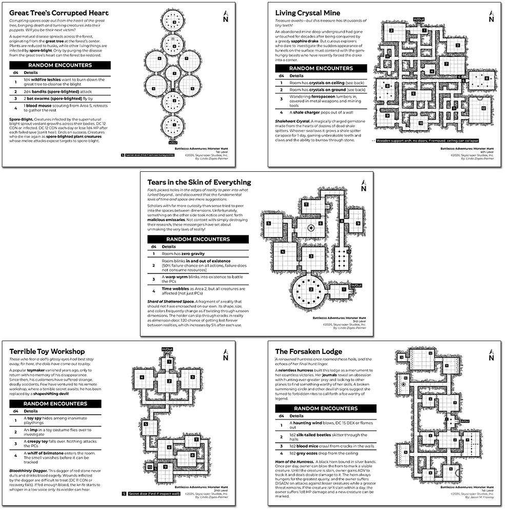 Battlezoo Adventures: Monster Hunt Shadowdark PDFs