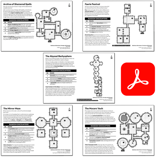 Battlezoo Adventures: Strange and Unusual Shadowdark PDFs