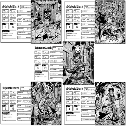 Strange and Unusual Premade 1st-Level Characters Shadowdark PDFs