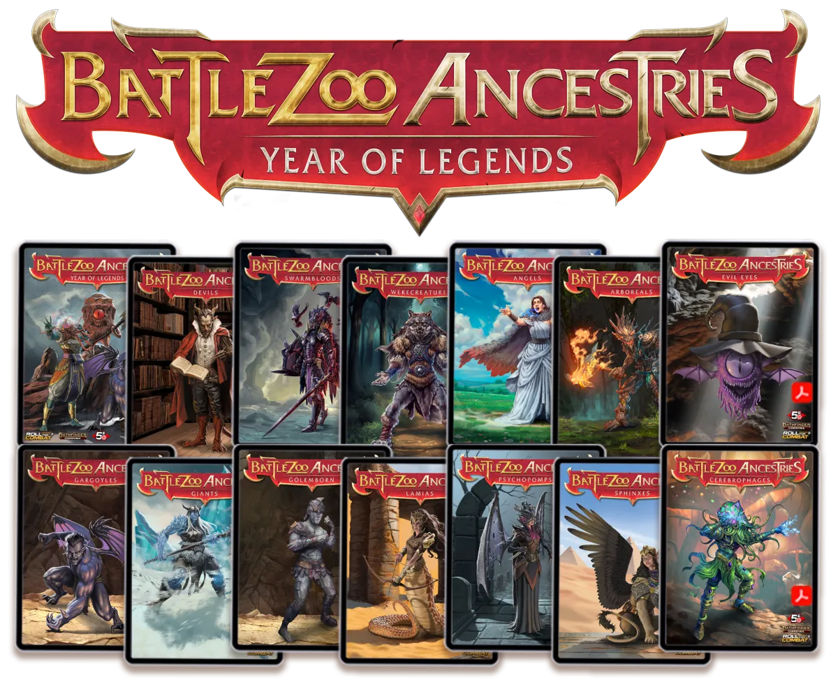 Battlezoo Ancestries: Year of Legends PDF & Foundry VTT