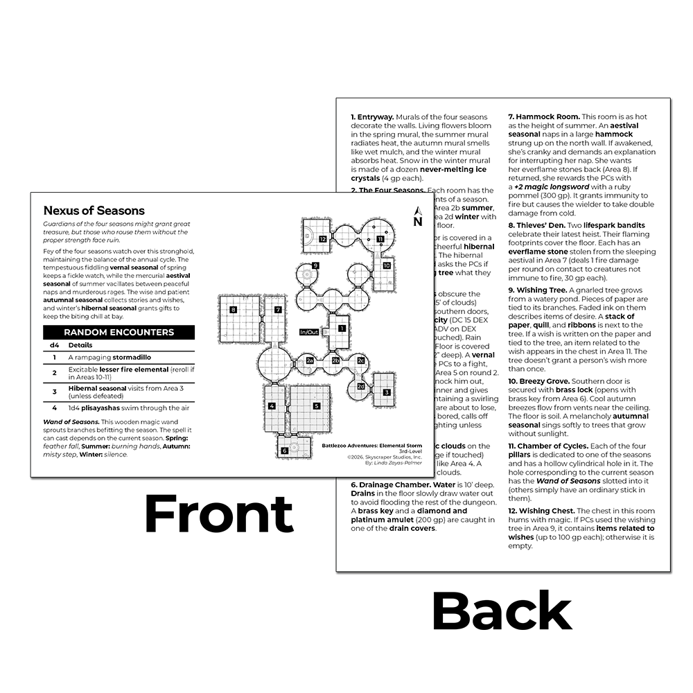 Battlezoo Adventures: Elemental Storm Shadowdark PDFs