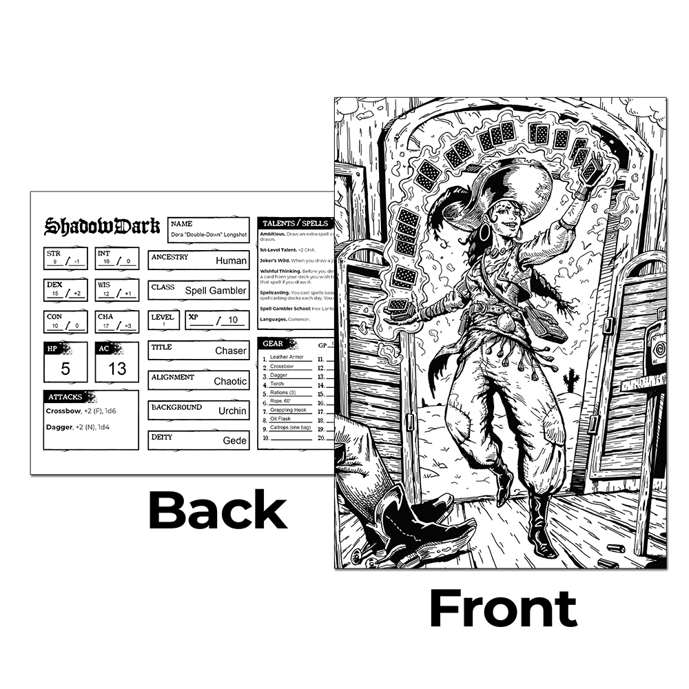Elemental Storm Premade 1st-Level Characters Shadowdark PDFs