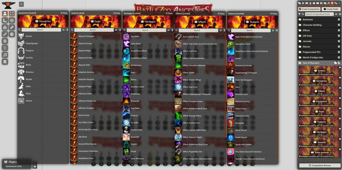 Battlezoo Ancestries: Classic Creatures PDF & Foundry VTT